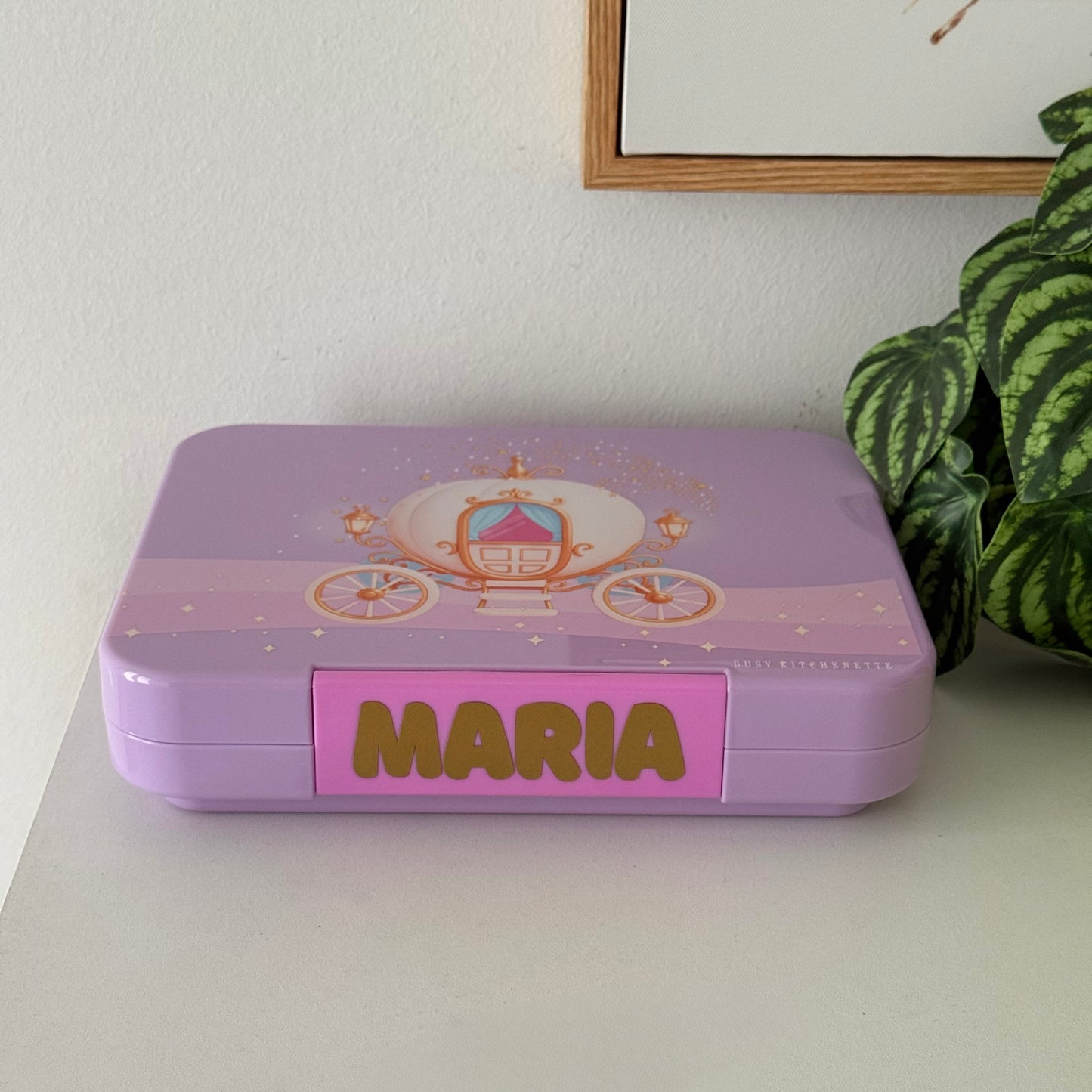 Princess Carriage BPA-Free Purple Large Bento Lunch box