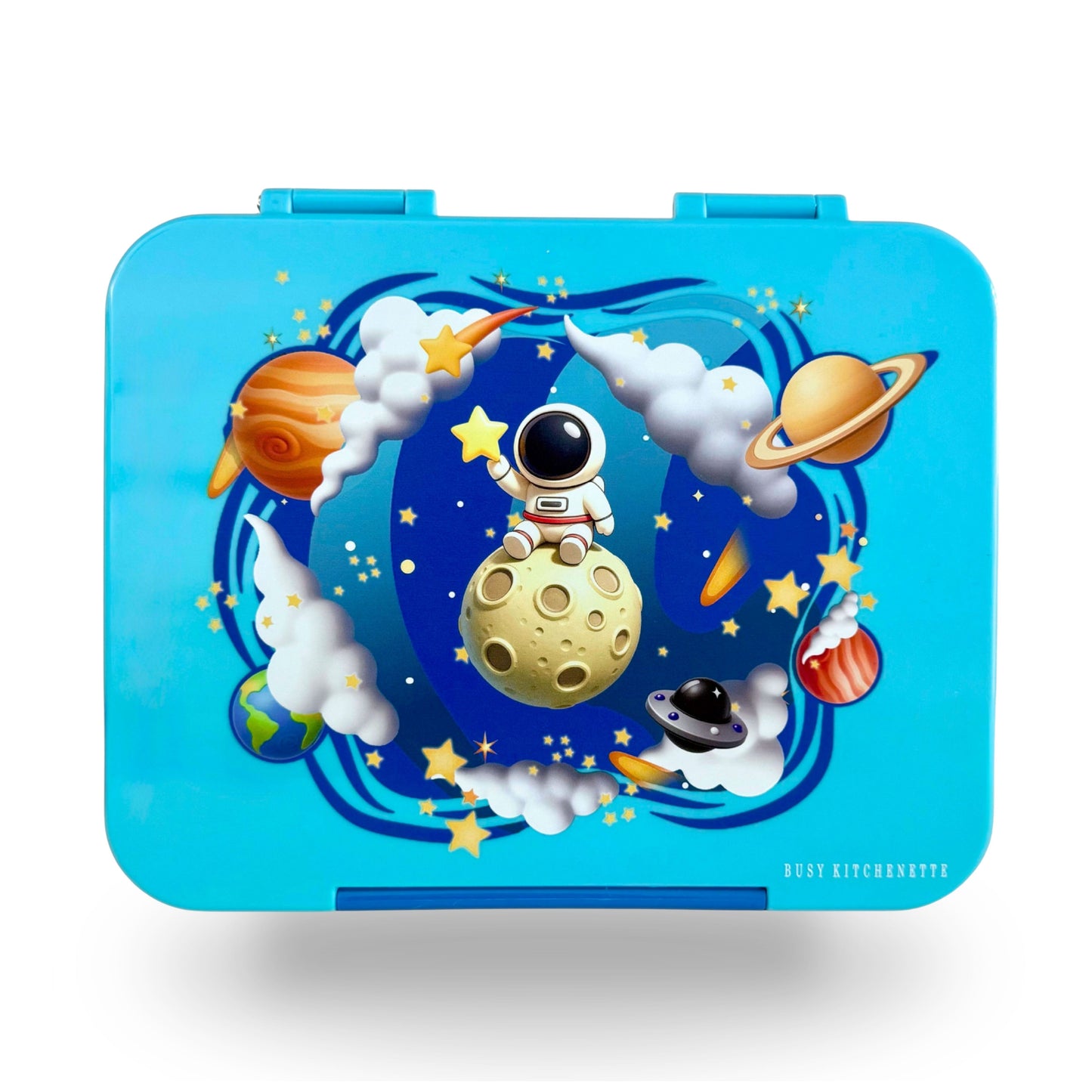 Space Theme BPA-Free Blue Large Bento Lunch box