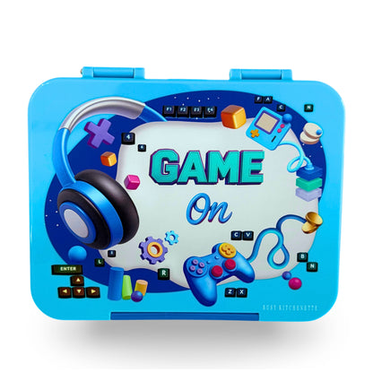 Game-On Blue BPA-Free Large Bento Lunch Box