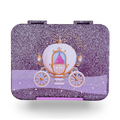 Princess Carriage BPA-Free Glitter Large Bento Lunch box