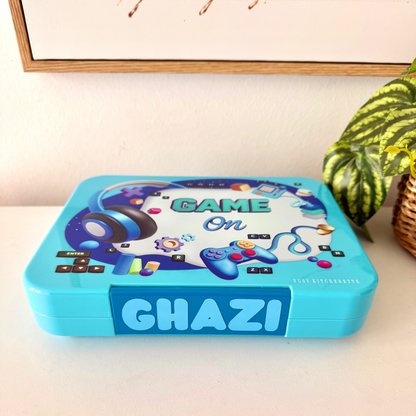 Game-On Blue BPA-Free Large Bento Lunch Box