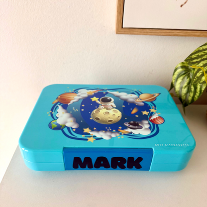 Space Theme BPA-Free Blue Large Bento Lunch box