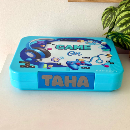 Game-On Blue BPA-Free Large Bento Lunch Box
