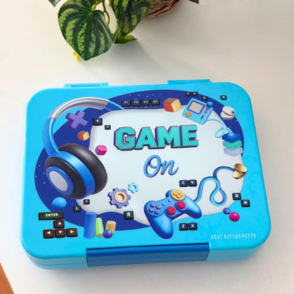 Game-On Blue BPA-Free Large Bento Lunch Box